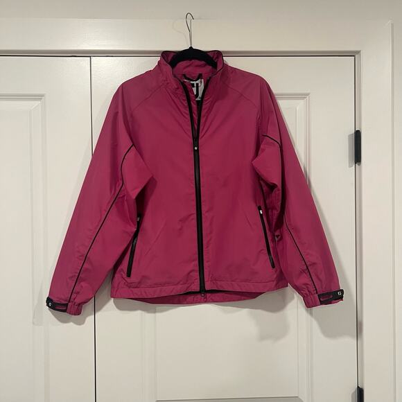 Footjoy Dryjoys Women's Windbreaker Jacket Pink Purple Full Zip Size‎ Medium - Picture 1 of 11